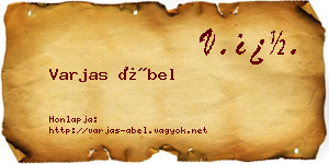 Varjas Ábel névjegykártya