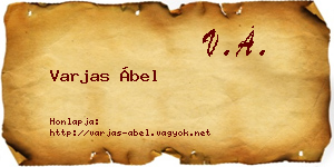 Varjas Ábel névjegykártya