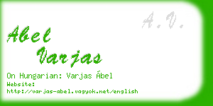 abel varjas business card